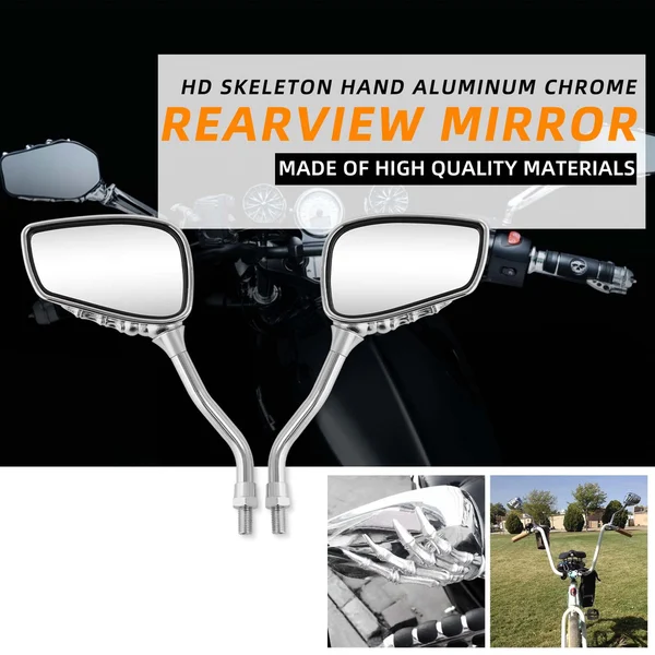 Pairs of Distinctive Skull Hand Rearview Side Mirror-HandPrint