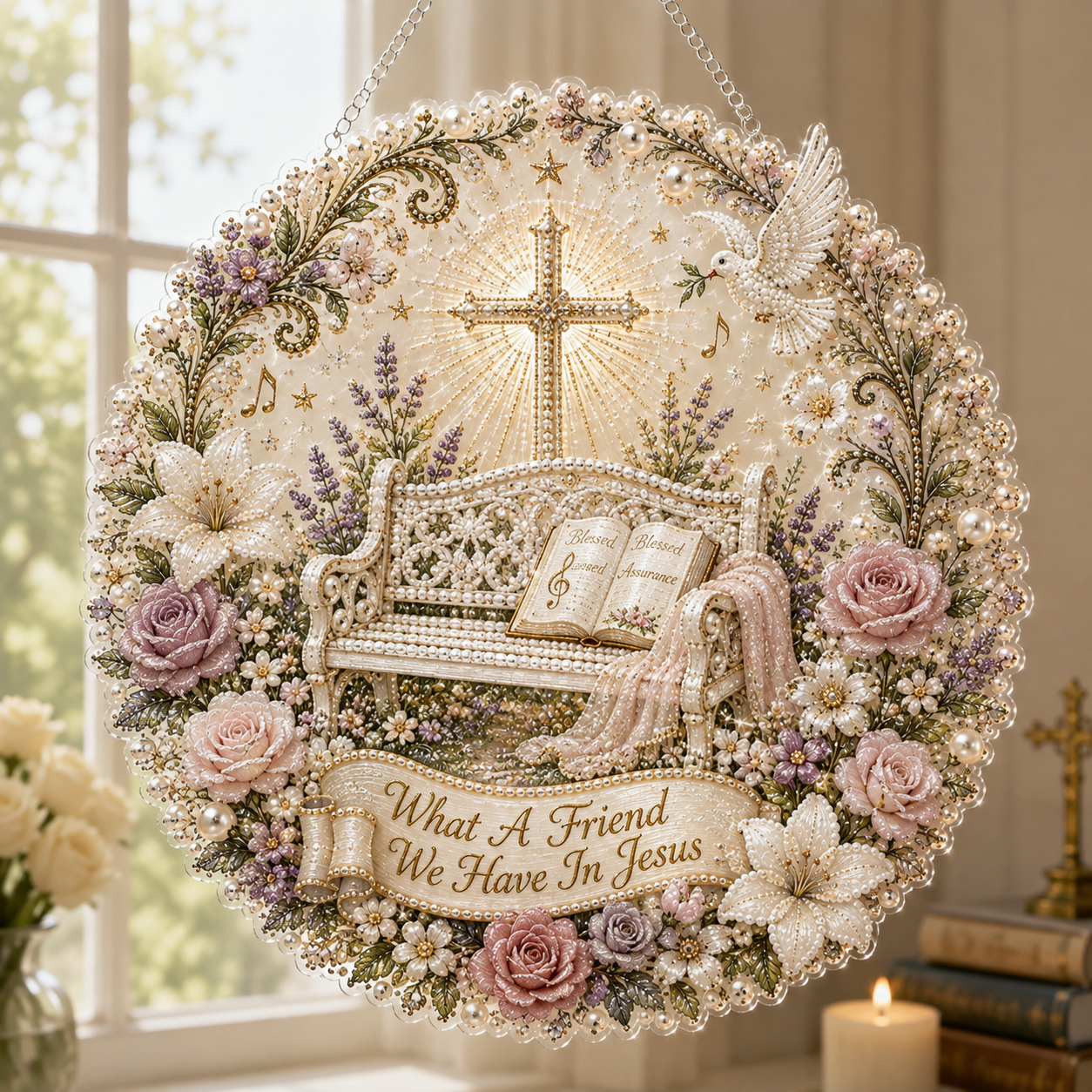 ✝️ Beloved Hymns Pearl Art Hanging Collection-HandPrint
