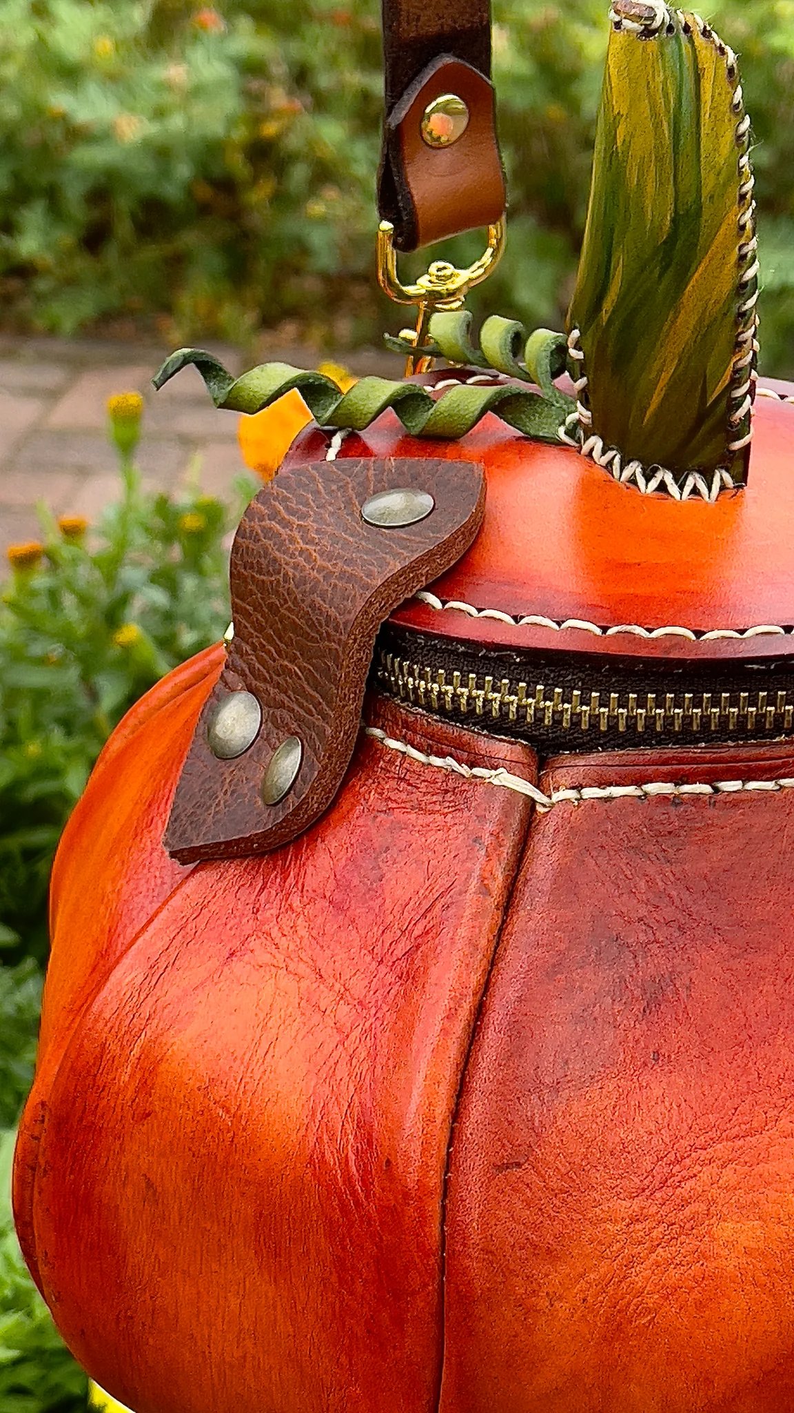 🔥Last Day 49% OFF - The Great Purely handmade leather Pumpkin Bag(✨Same as in the video)-HandPrint