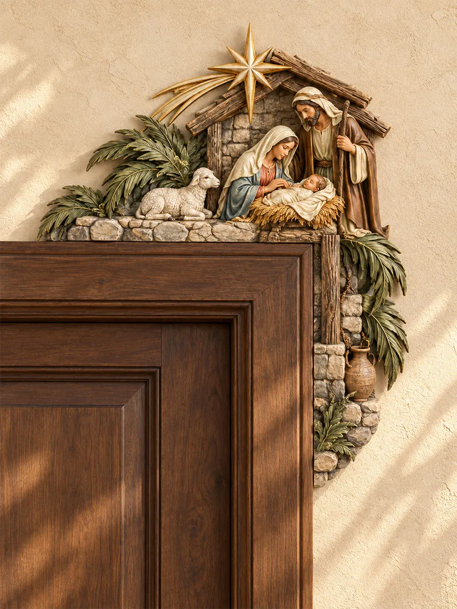 Christmas Nativity Door Frame Corner Decor-HandPrint