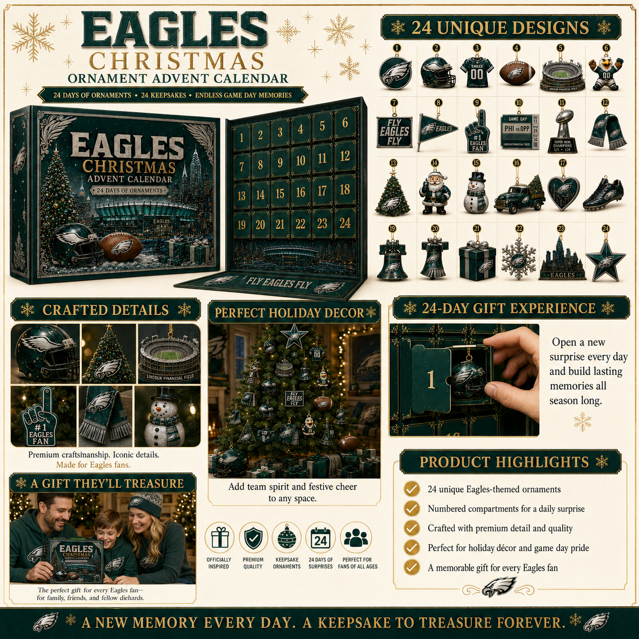 🎄 Eagles Christmas Advent Calendar-HandPrint