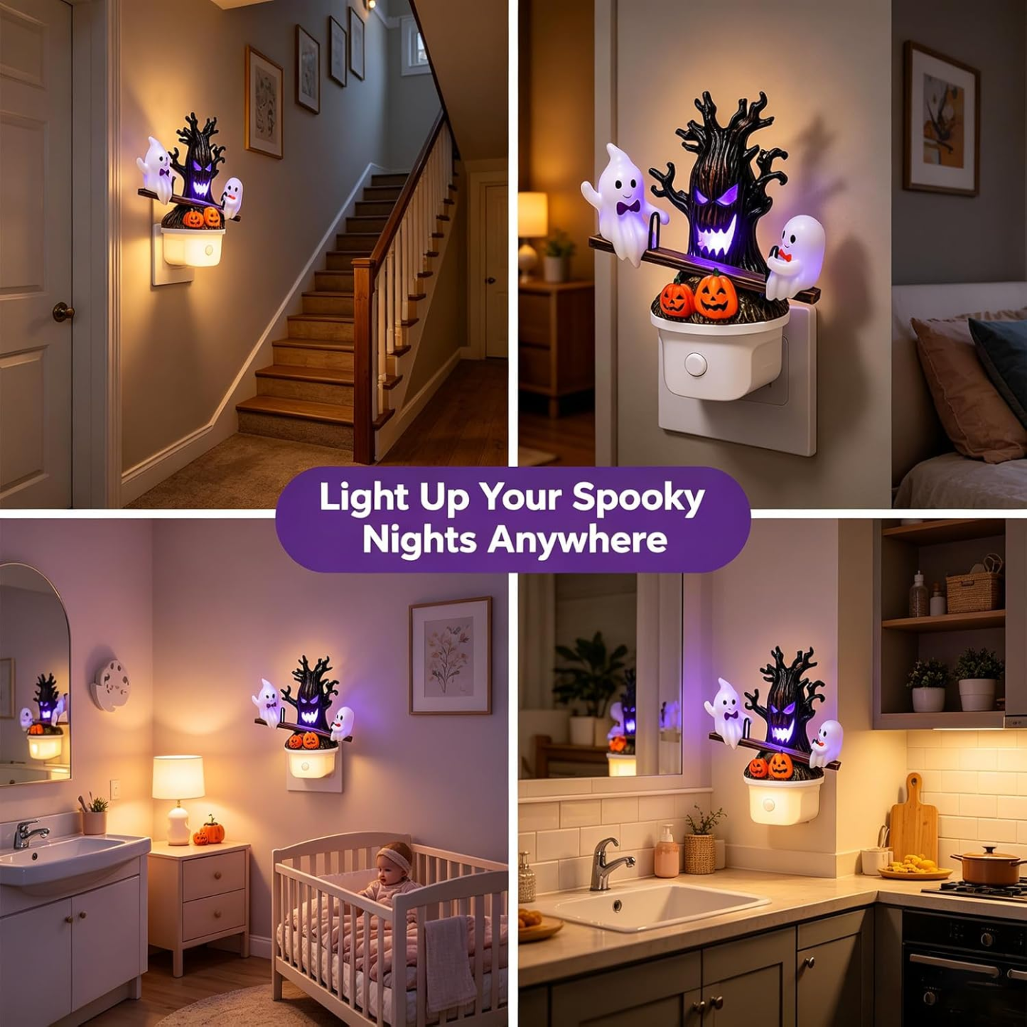💥 Selling Fast 👻 2026 Halloween Animated Seesaw Ghost LED Night Light-HandPrint