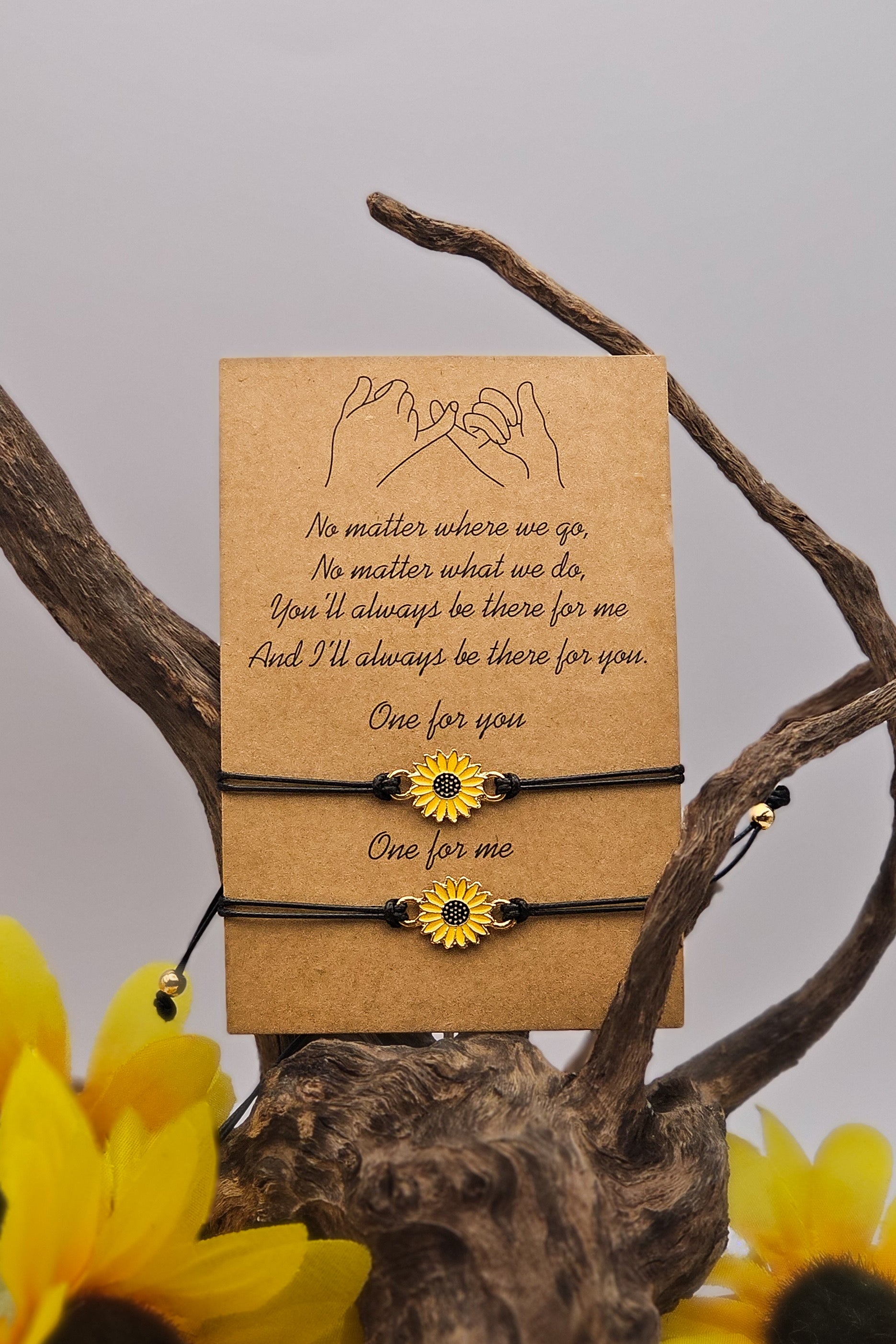 "Together Forever" Sunflower Bracelet Set-HandPrint