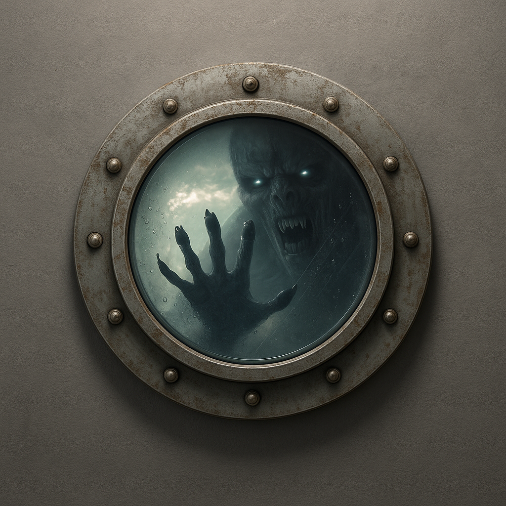 Haunted Porthole Wall Decor-HandPrint