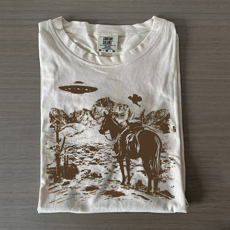 Vintage Western Cowboy Comfort Colors Unisex T-shirt-NaturexCraft