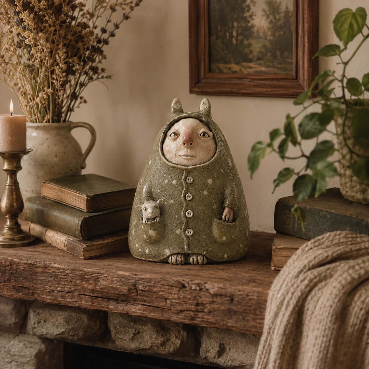Whimsical Woodland Guardian Figurine-HandPrint