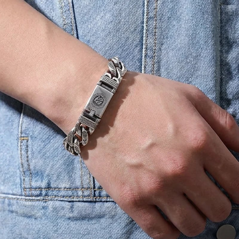 Men's Retro Six-Syllable Mantra Bracelet-HandPrint