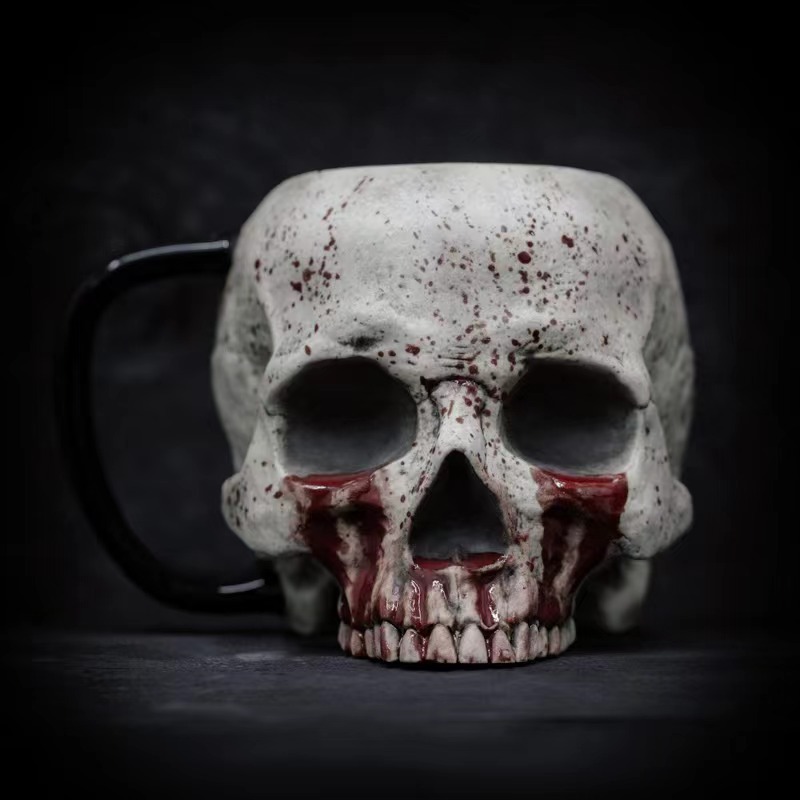 Ghost Gothic Skull Mug-HandPrint