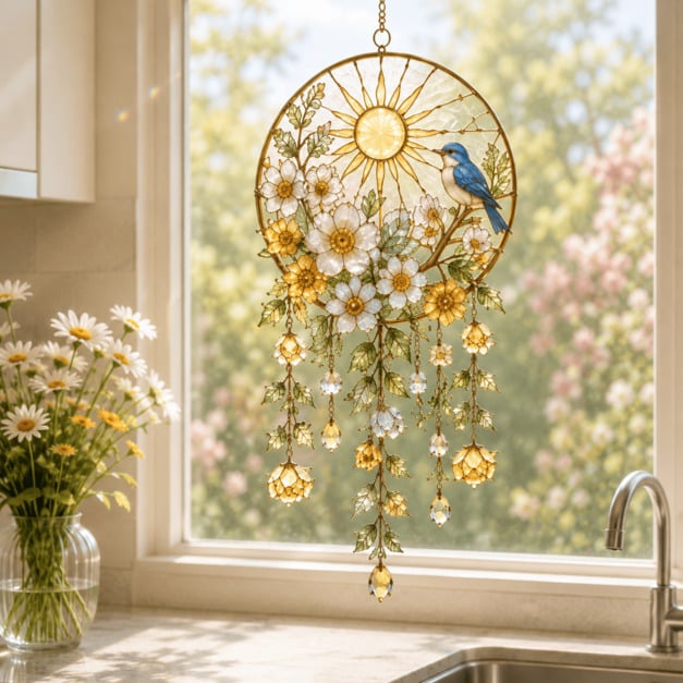 🔥Last Day 50% OFF - 🌸Crystal Garden Suncatcher-HandPrint