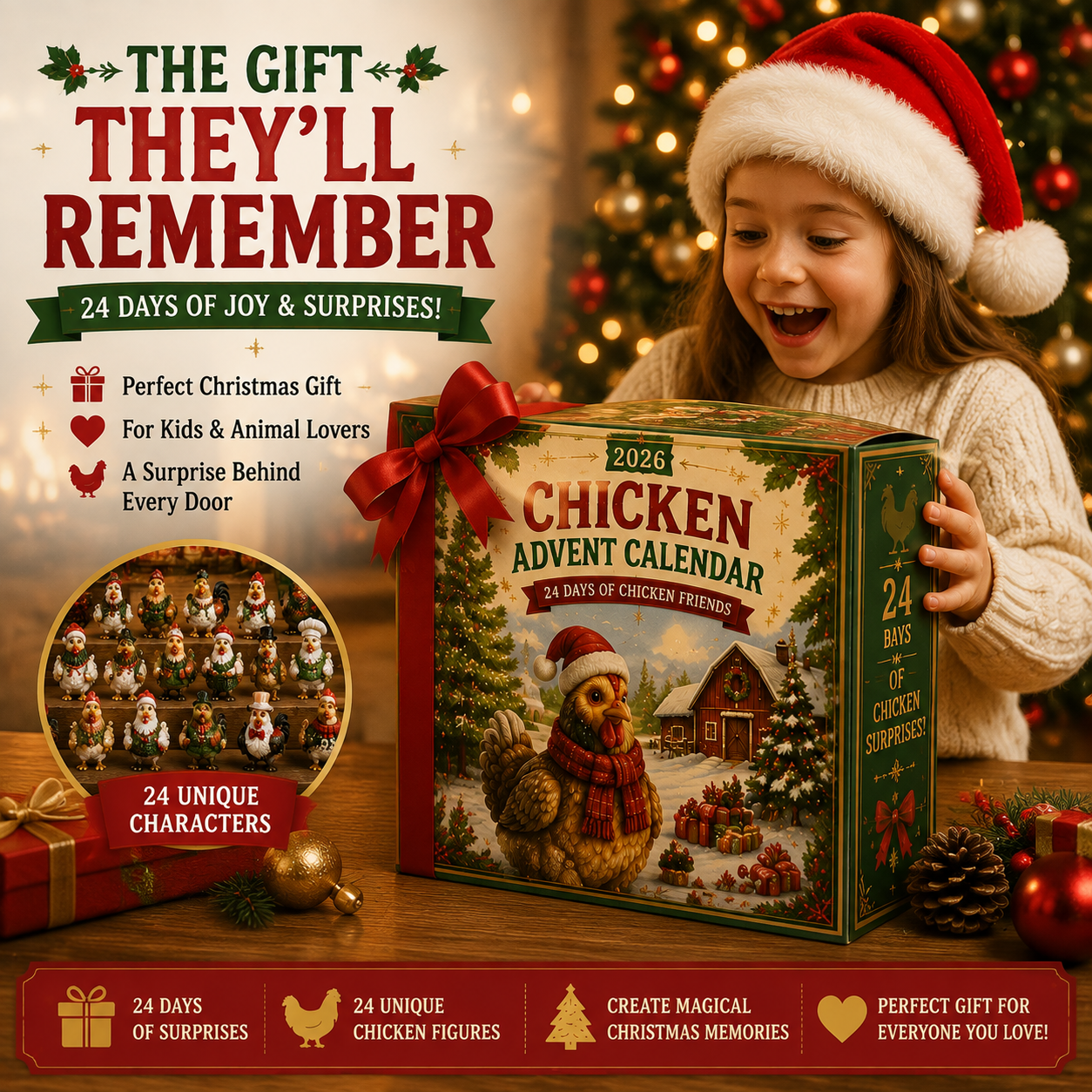 🐔 24 Days of Christmas Chicken Magic Starts Here 🎄-HandPrint
