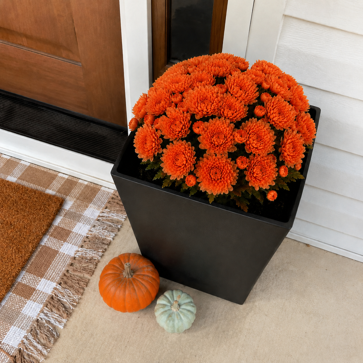 Autumn Bloom Faux Chrysanthemum Bush-HandPrint