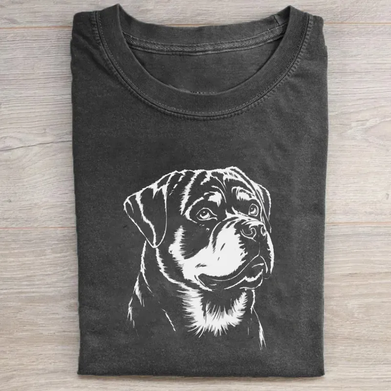 Cute Rottweiler T-shirt-NaturexCraft