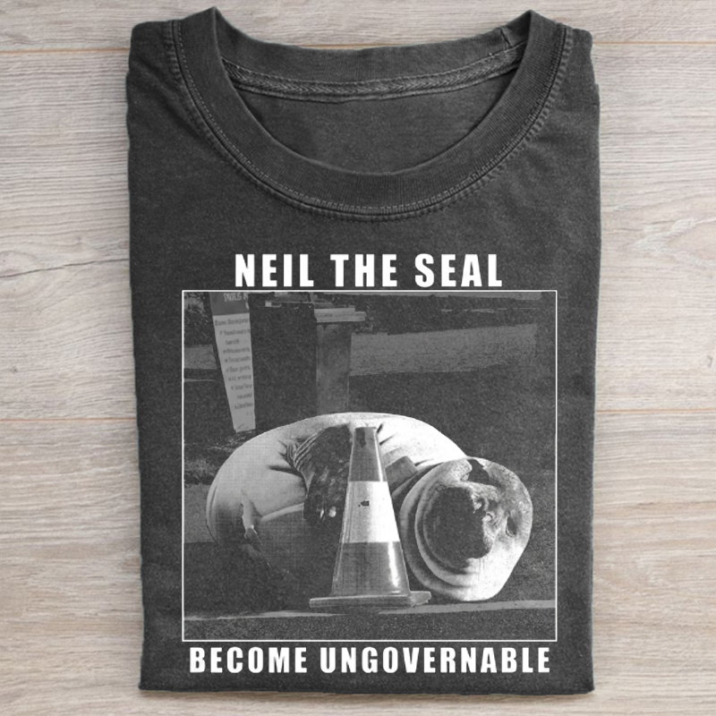 Vintage Neil The Seal Become Ungovernable T-shirt-NaturexCraft