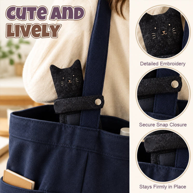 Hugging Cat & Bear Zipper Pouch Bag Charm-HandPrint