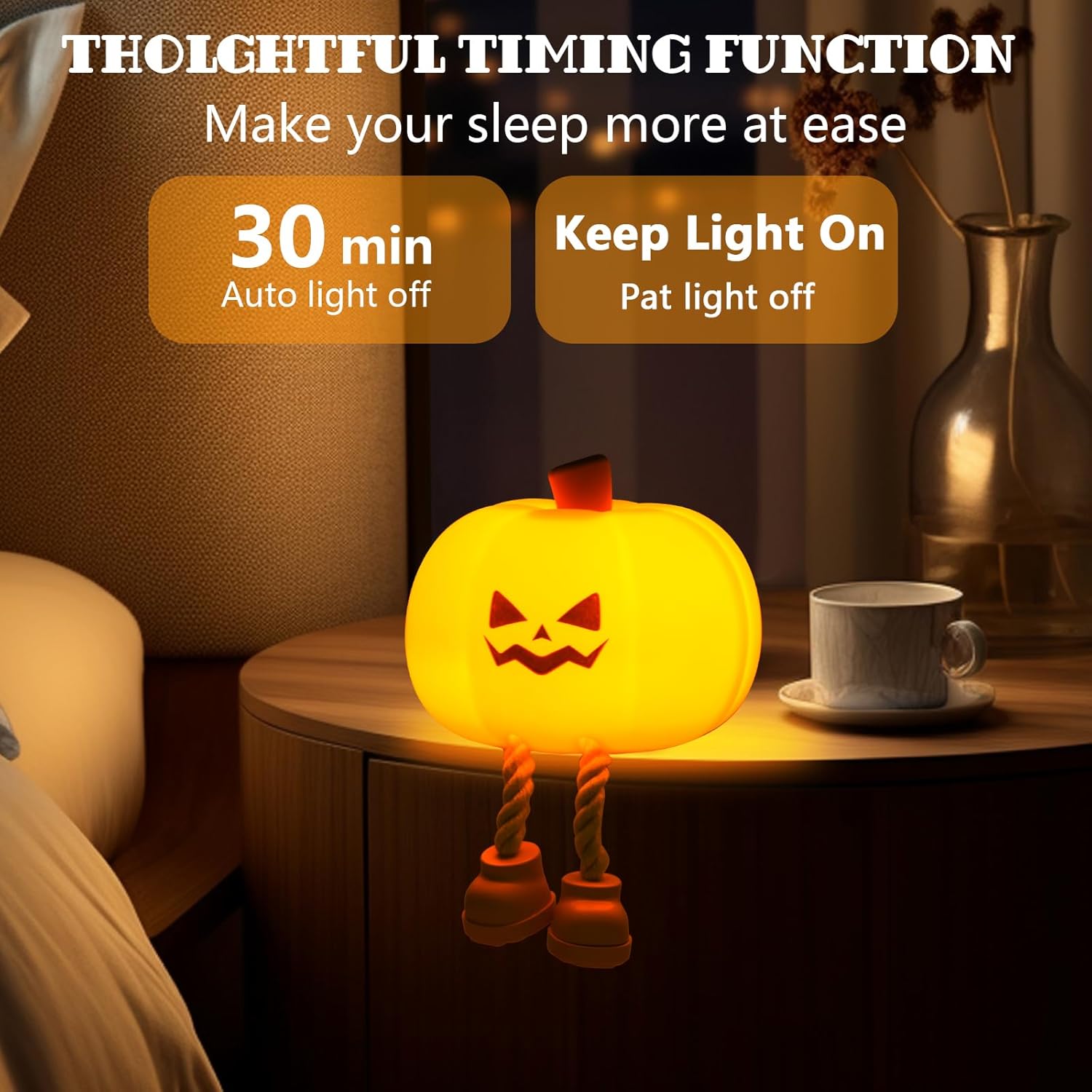 Halloween Pumpkin Night Light-HandPrint
