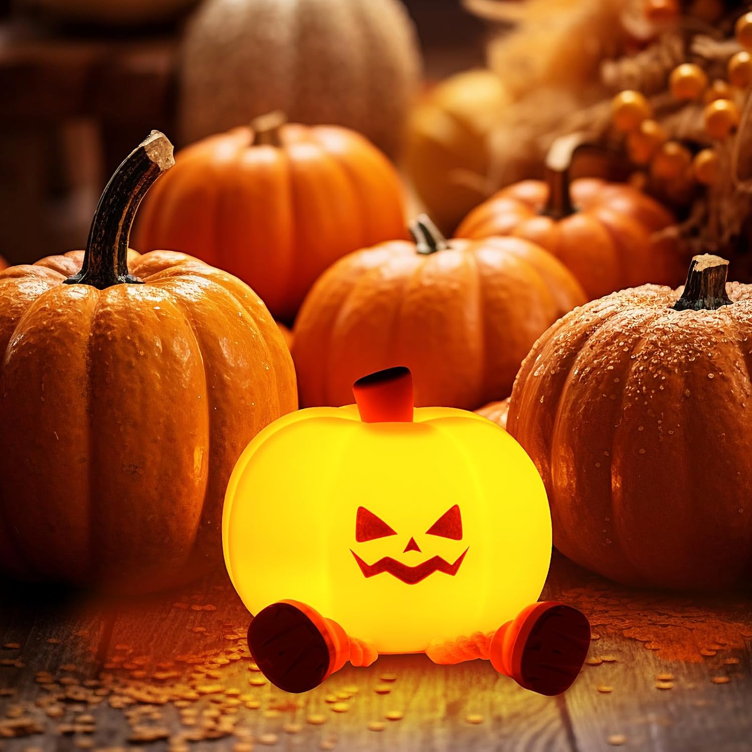 Halloween Pumpkin Night Light-HandPrint