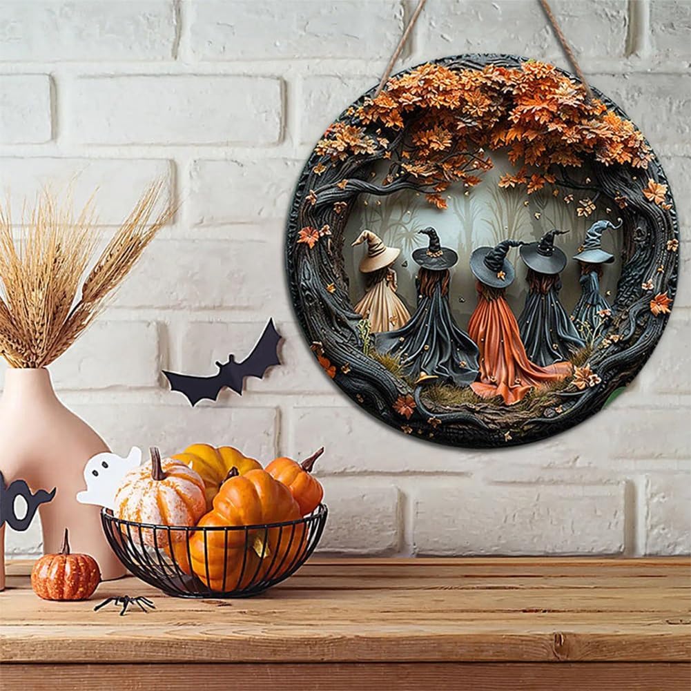 12" Charming Witchy Welcome Halloween Door Sign-HandPrint