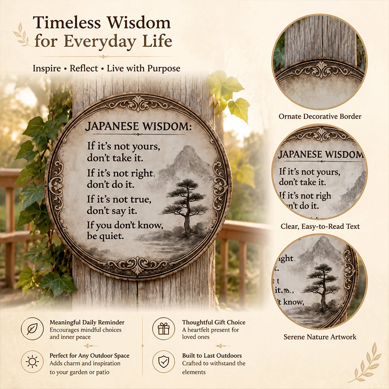 🍂 Vintage Eastern Wisdom Quote Sign-HandPrint