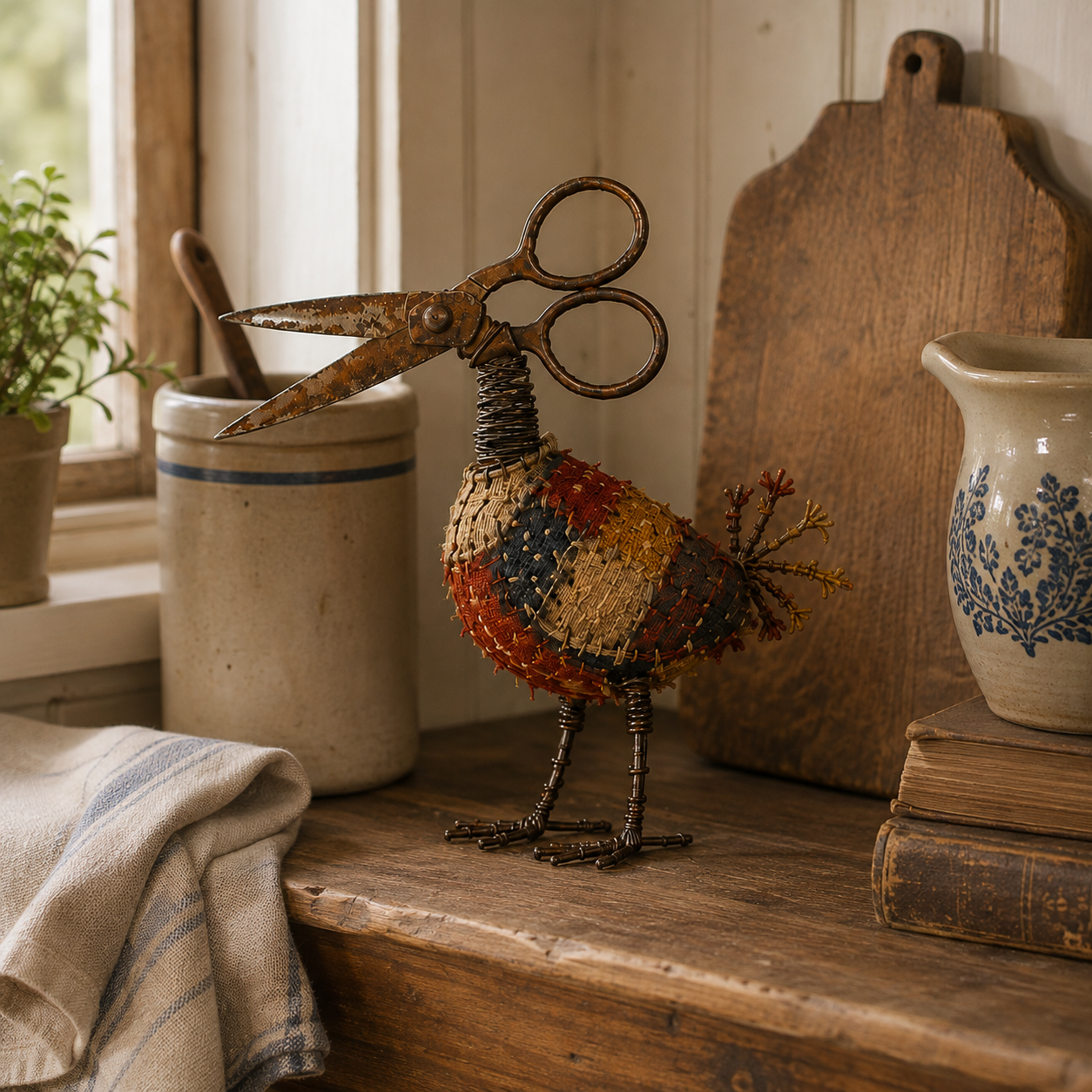 Vintage Tool Animal Folk Art Sculpture Collection-HandPrint