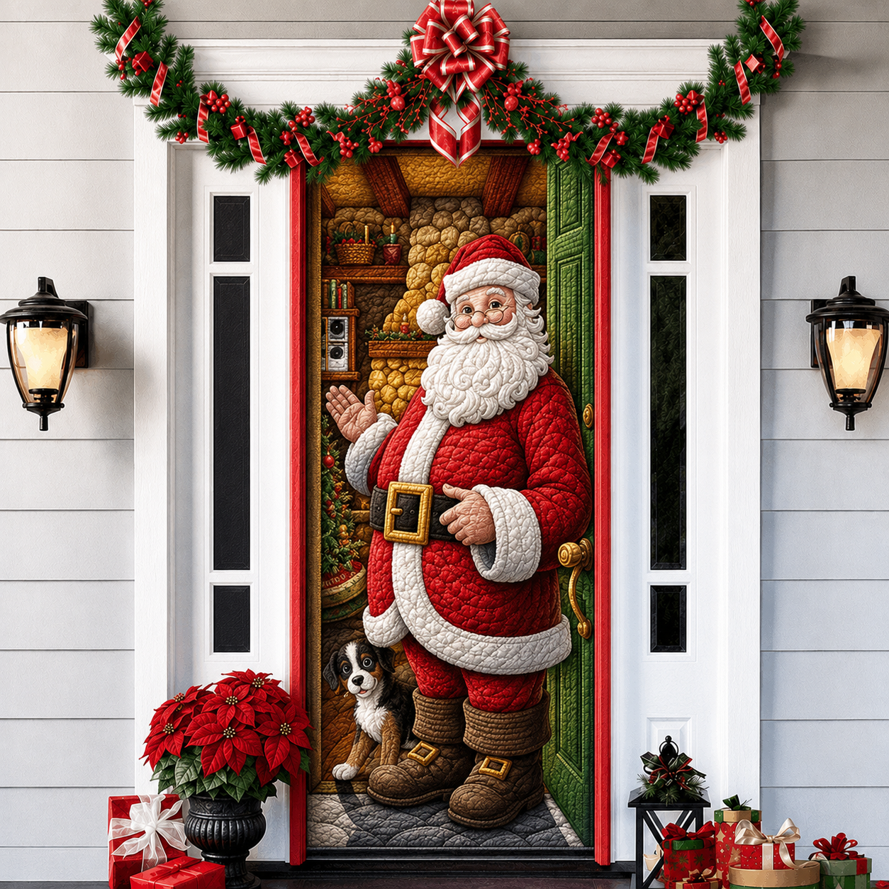 Last day 50% OFF🌟2026 3D Christmas front door decoration-HandPrint