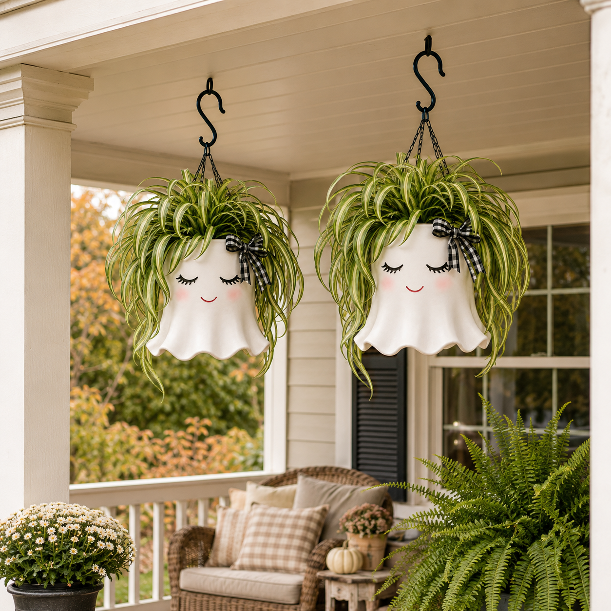 Cute Ghost Hanging Planter-HandPrint