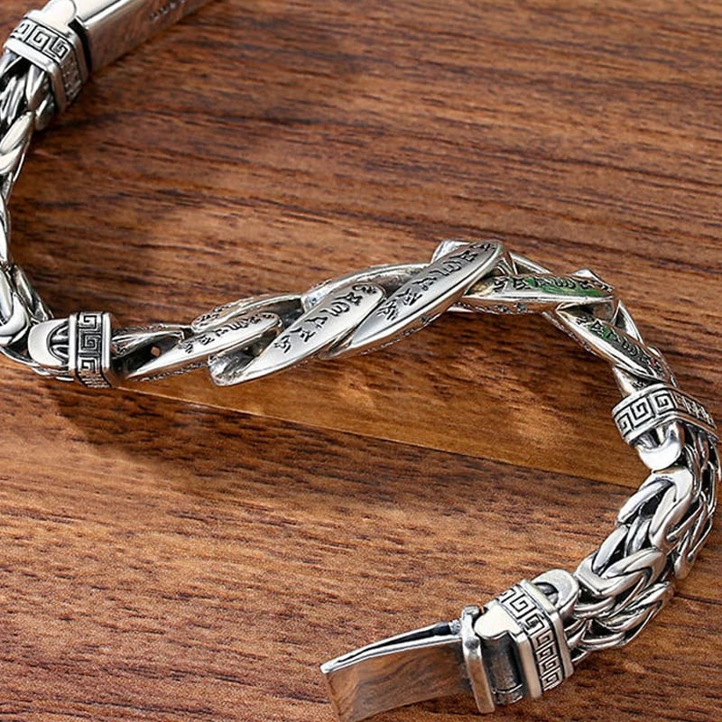Men's Retro Six-Syllable Mantra Bracelet-HandPrint