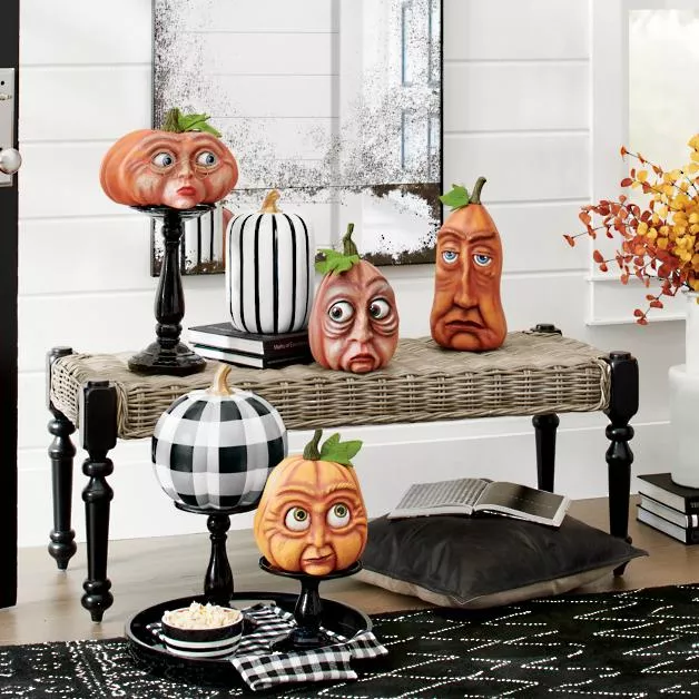 Hot Sale-40% OFF Expressive Pumpkin Garden Decoration Indoor Decorations-HandPrint
