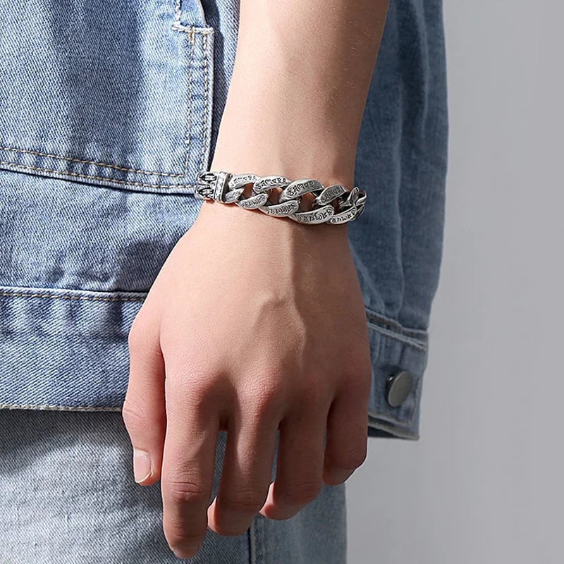 Men's Retro Six-Syllable Mantra Bracelet-HandPrint
