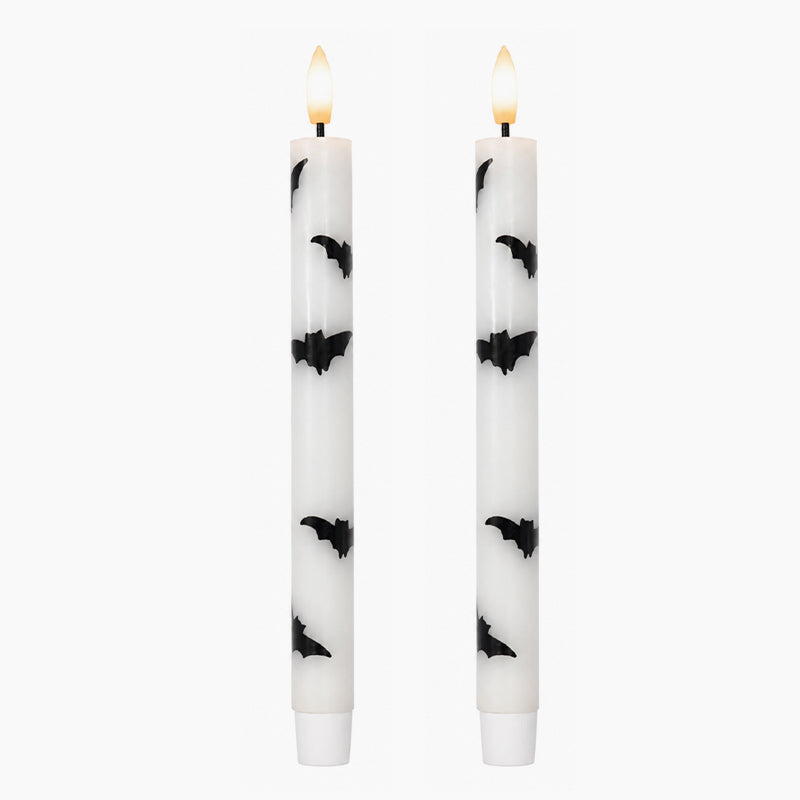 Spooky & Safe: Halloween Bat LED Taper Candles 🦇-HandPrint