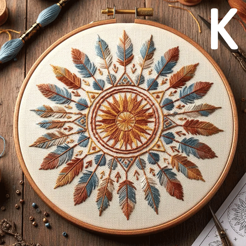 🔥49% Off Last Day - BUY 3 GET 1 FREE🌼 Floral Mandala Embroidery Kit (📦Buy 3 Free Shipping)-HandPrint