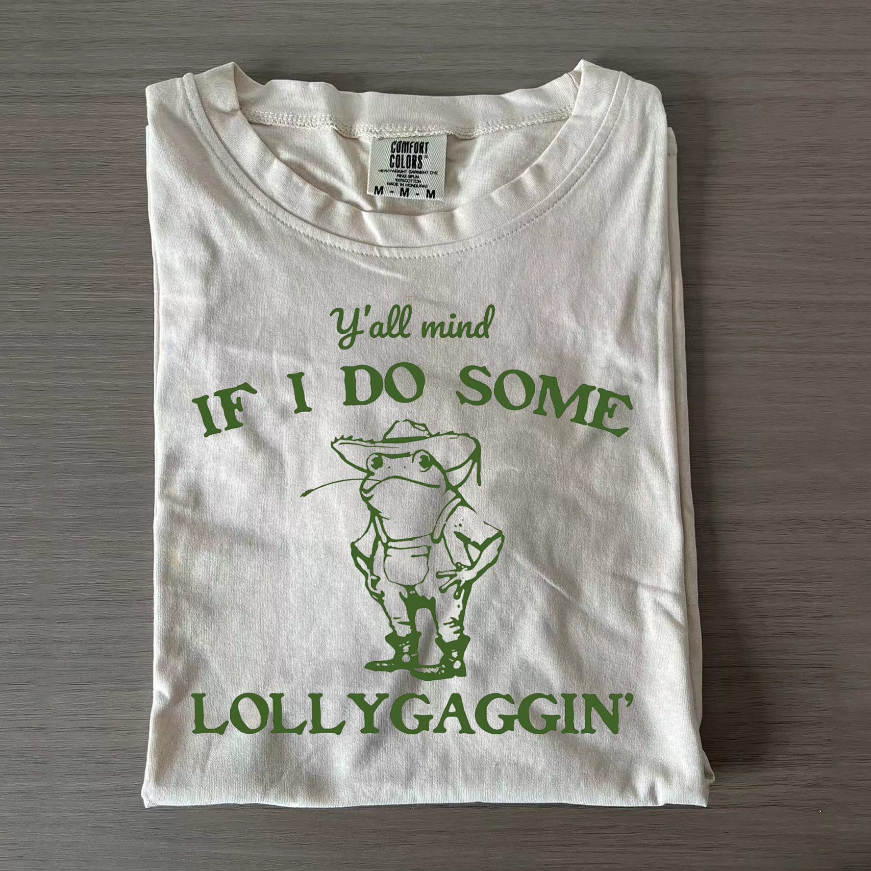 Cowboy Frog Comfort Colors T-Shirt-NaturexCraft