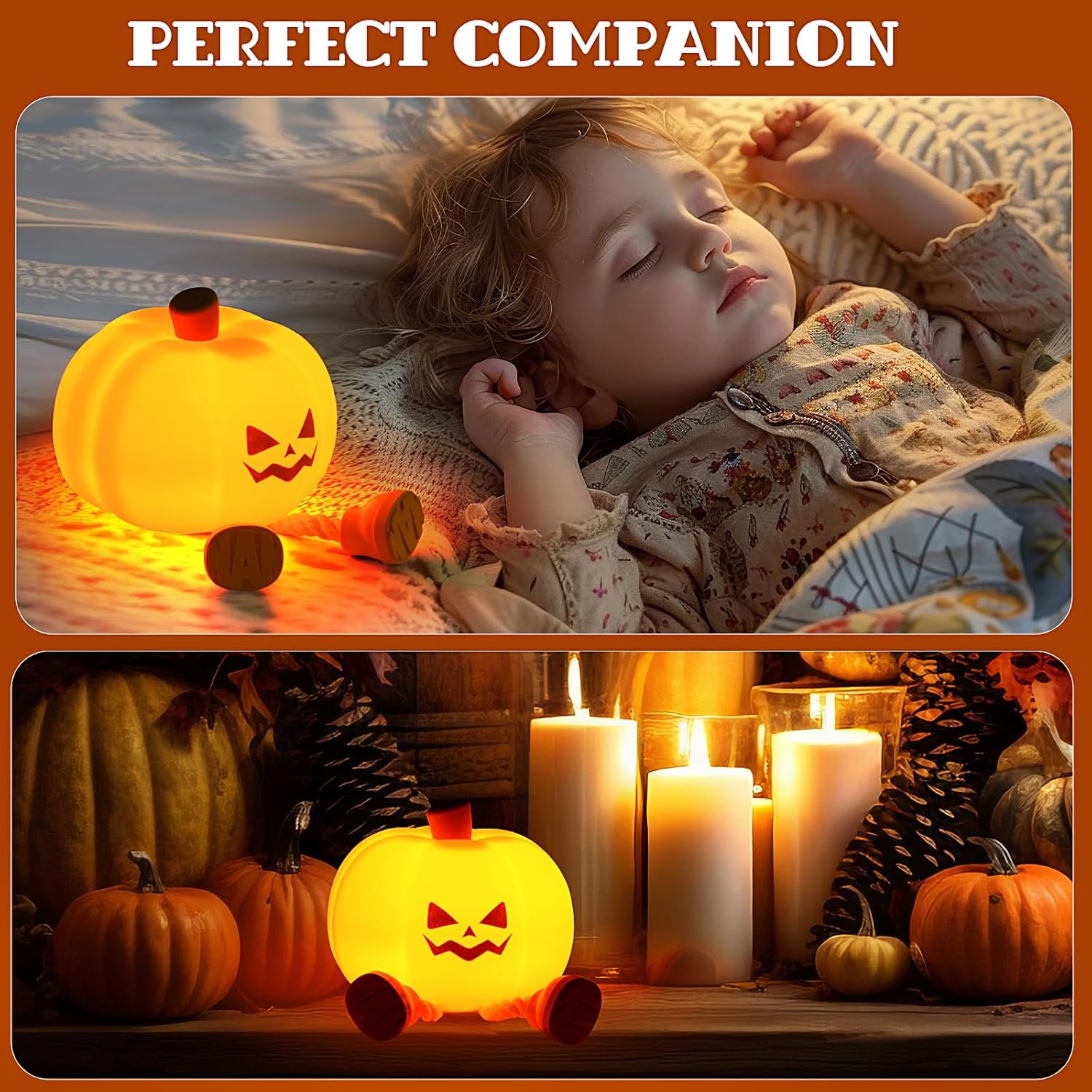 Halloween Pumpkin Night Light-HandPrint