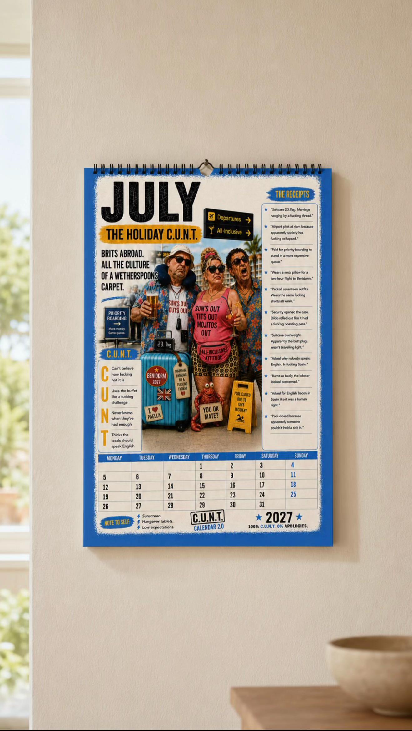 2027 C.U.N.T. Calendar 2.0 - The Calendar That Finally Has A Personality 😈-HandPrint