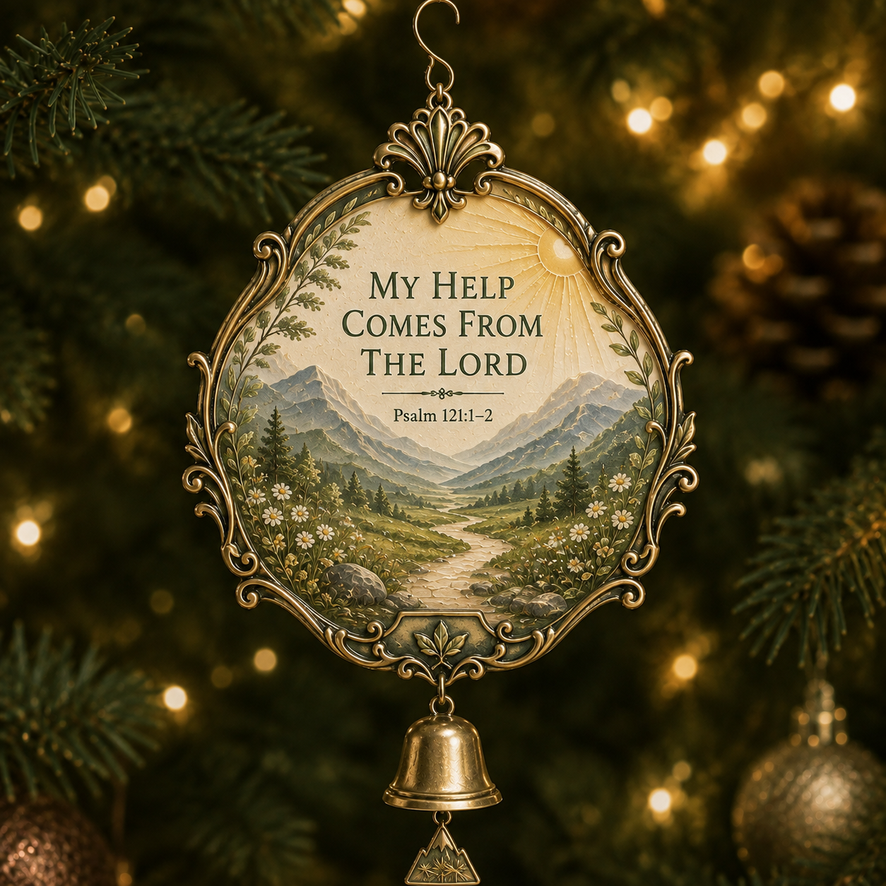 Christmas Scripture Bell Ornament Collection-HandPrint
