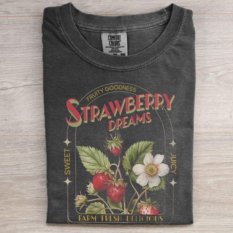 Cute Strawberry Dreams T-shirt-NaturexCraft