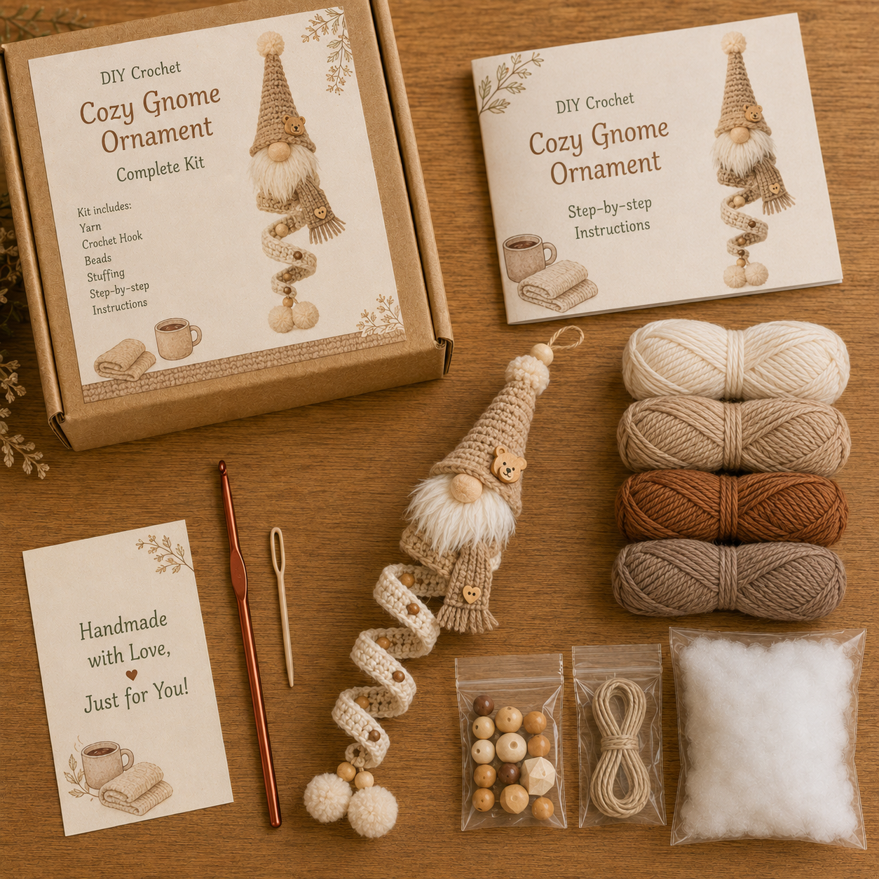 🔥49% OFF🎄 DIY Crochet Gnome Ornament Collection📦Limited Stock！🎉The joy of handicrafts awaits your exploration❤-HandPrint