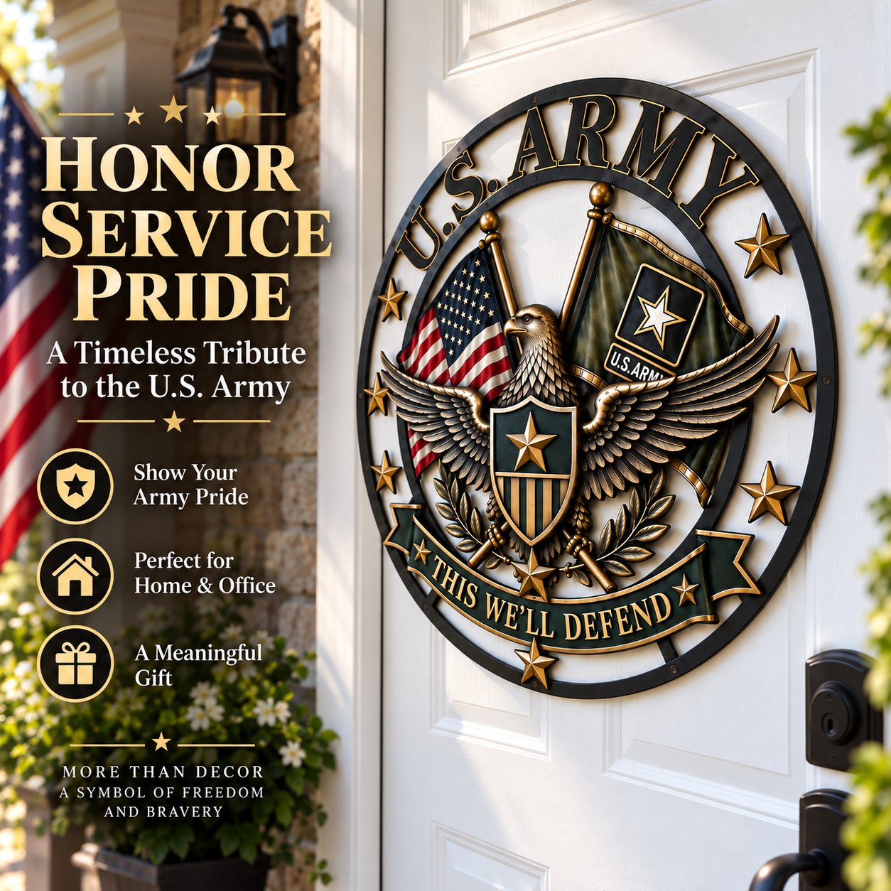 U.S. Army Tribute Wall Decor-HandPrint