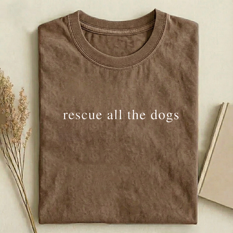 Rescue All The Dogs T-shirt-NaturexCraft