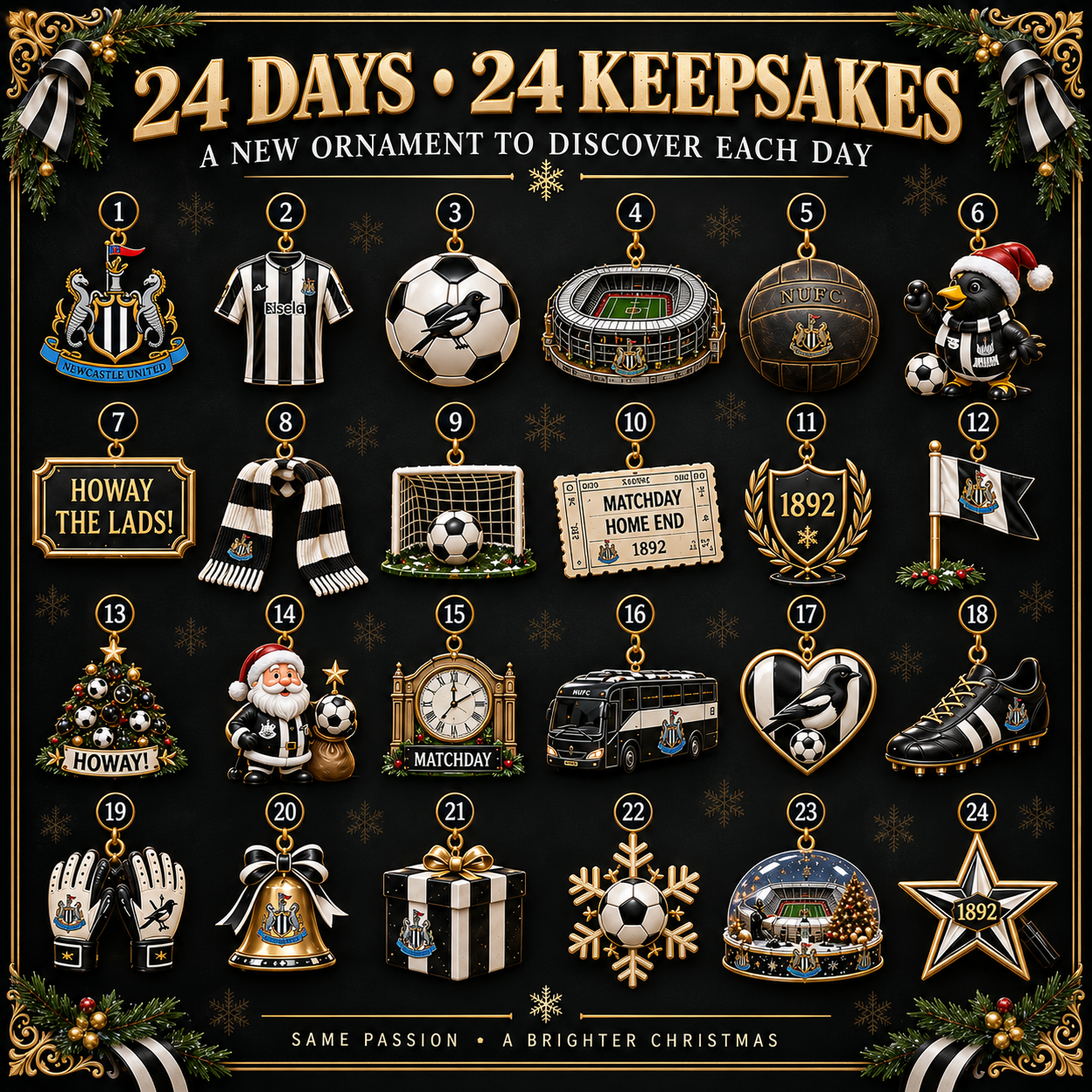 🎄 Howay the Lads! Football Christmas Advent Calendar