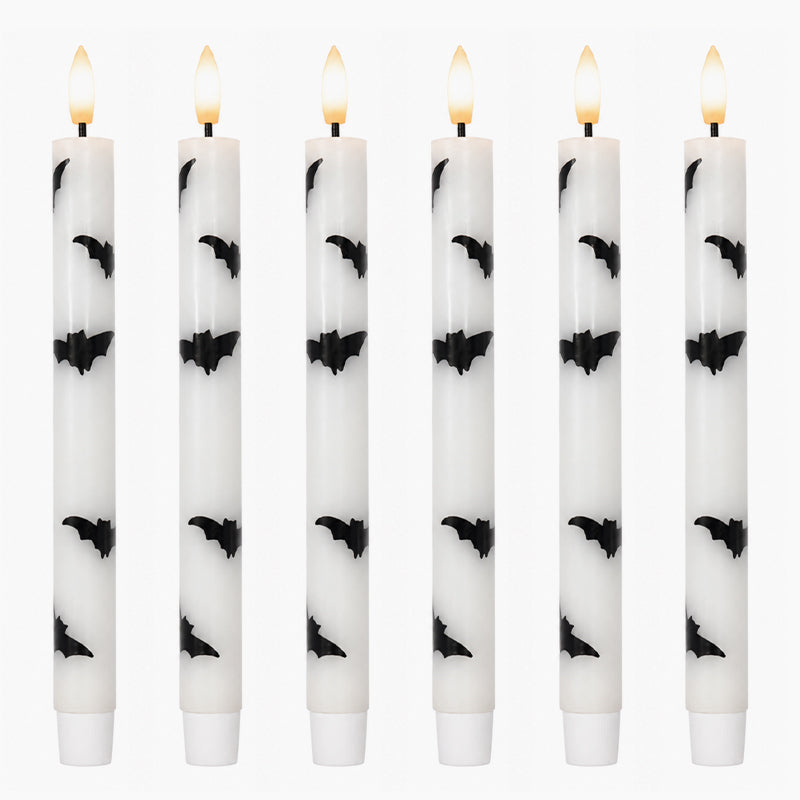 Spooky & Safe: Halloween Bat LED Taper Candles 🦇-HandPrint