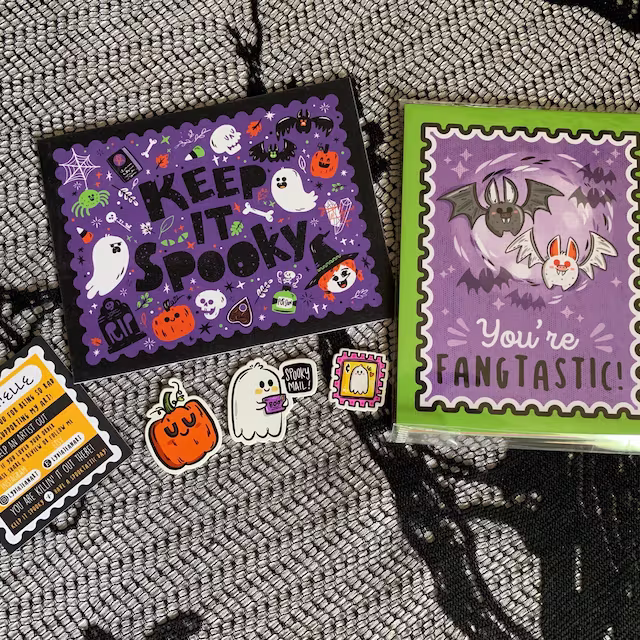 👻Spooky Tidings Postcard Set (6 designs)-HandPrint