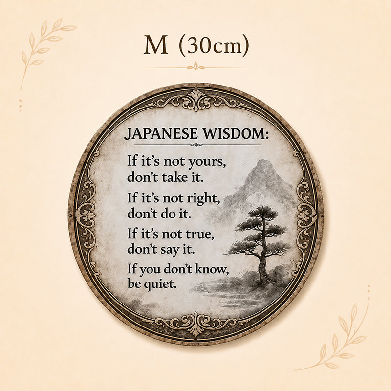 🍂 Vintage Eastern Wisdom Quote Sign-HandPrint