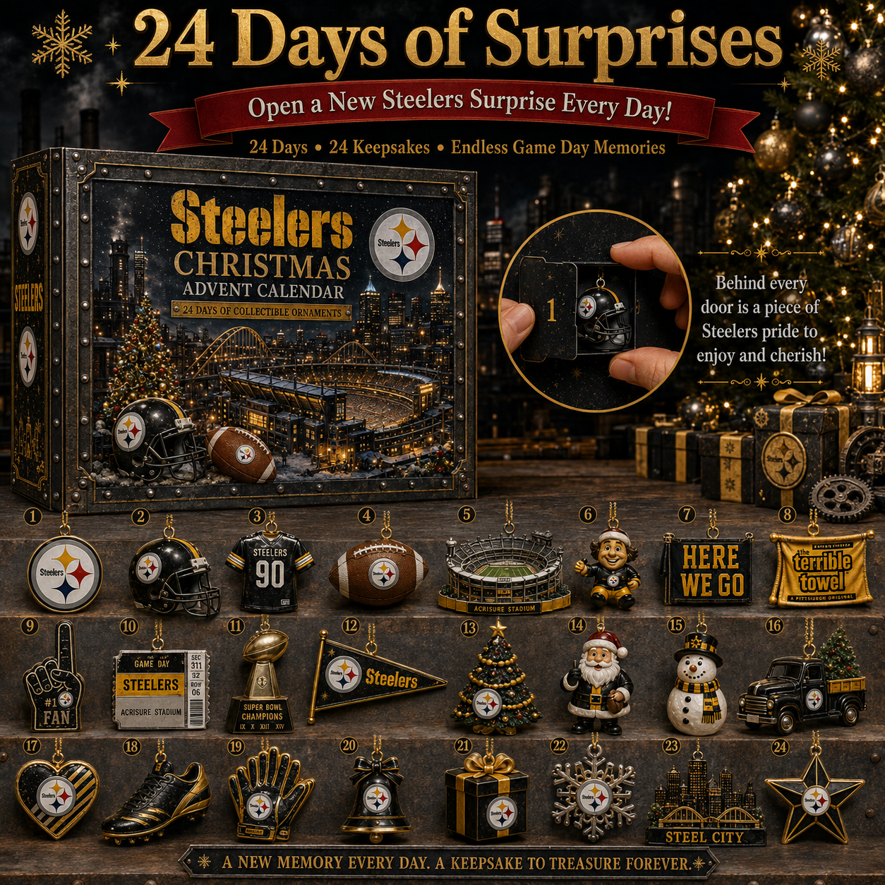 🎄 Here We Go! Football Christmas Advent Calendar-HandPrint