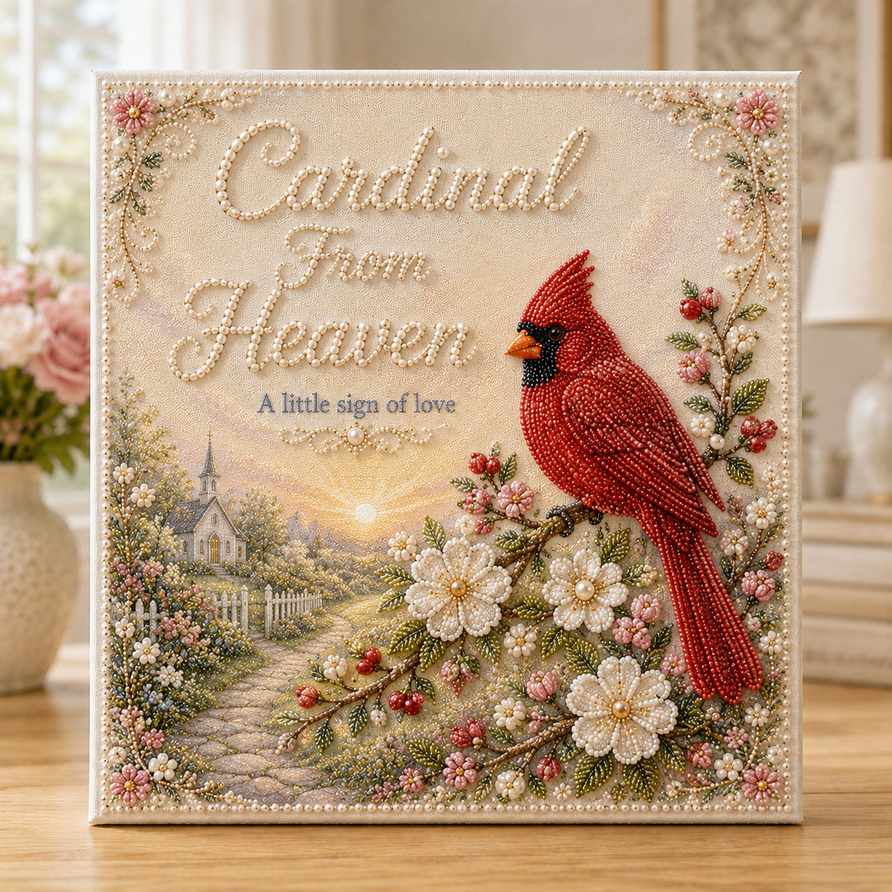 🕊️ Signs of Heaven – Faith, Hope & Remembrance Pearl Art DIY Kit-HandPrint