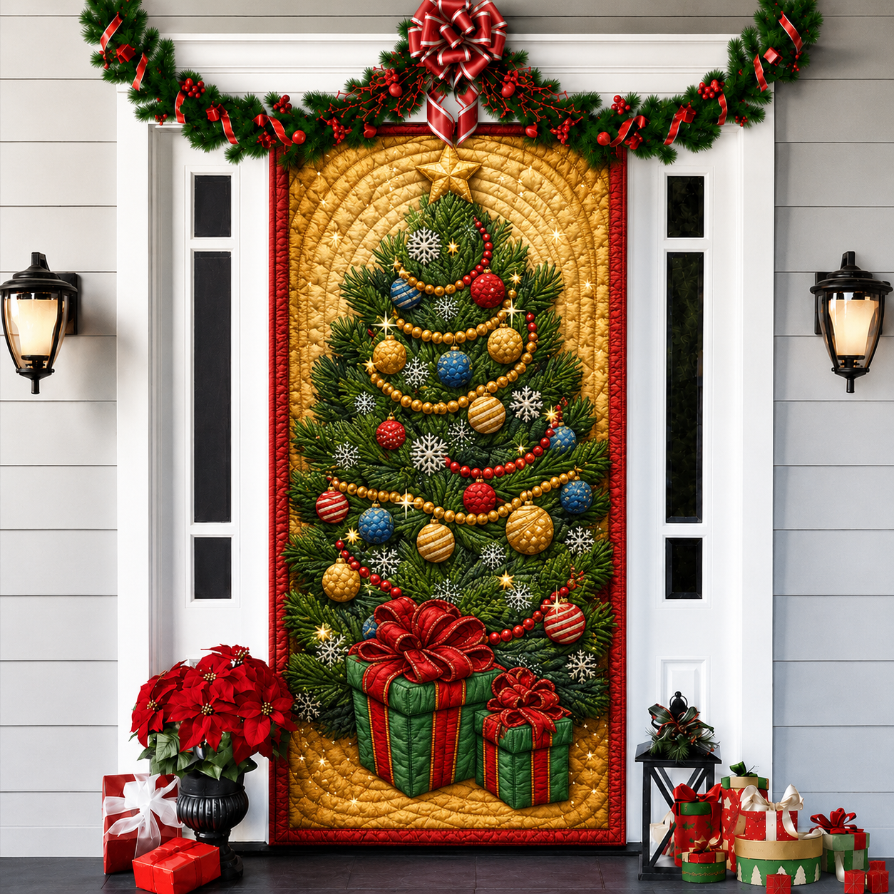 Last day 50% OFF🌟2026 3D Christmas front door decoration-HandPrint