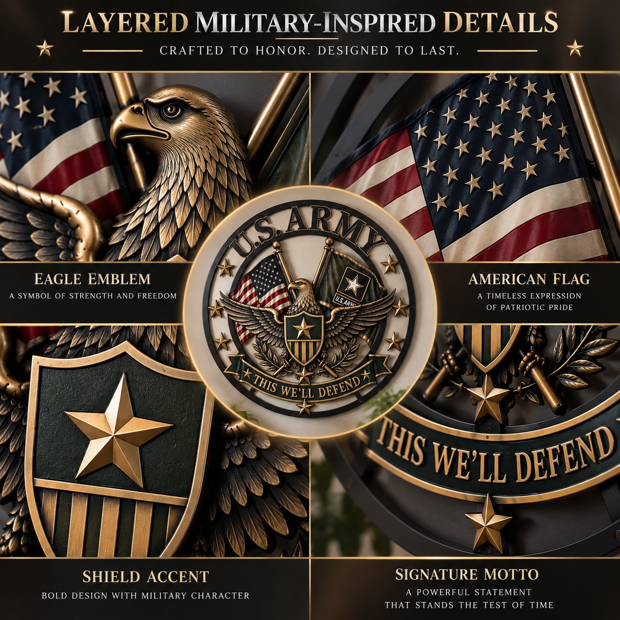 U.S. Army Tribute Wall Decor-HandPrint