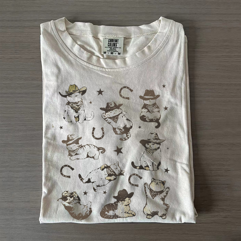 Cowboy Cats And Kittens T-shirt-NaturexCraft