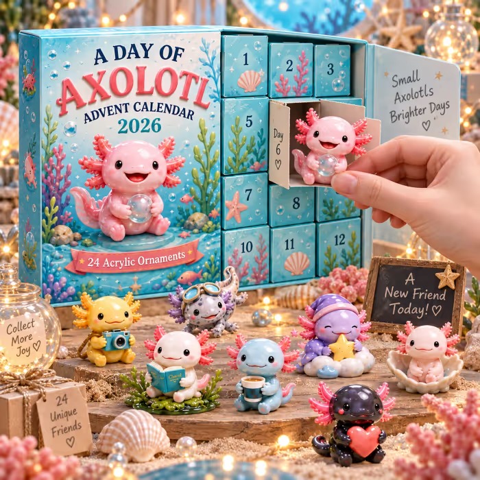 🎄CHRISTMAS KICKOFF 50% OFF - A Day Of Axolotl Advent Calendar 2026-HandPrint
