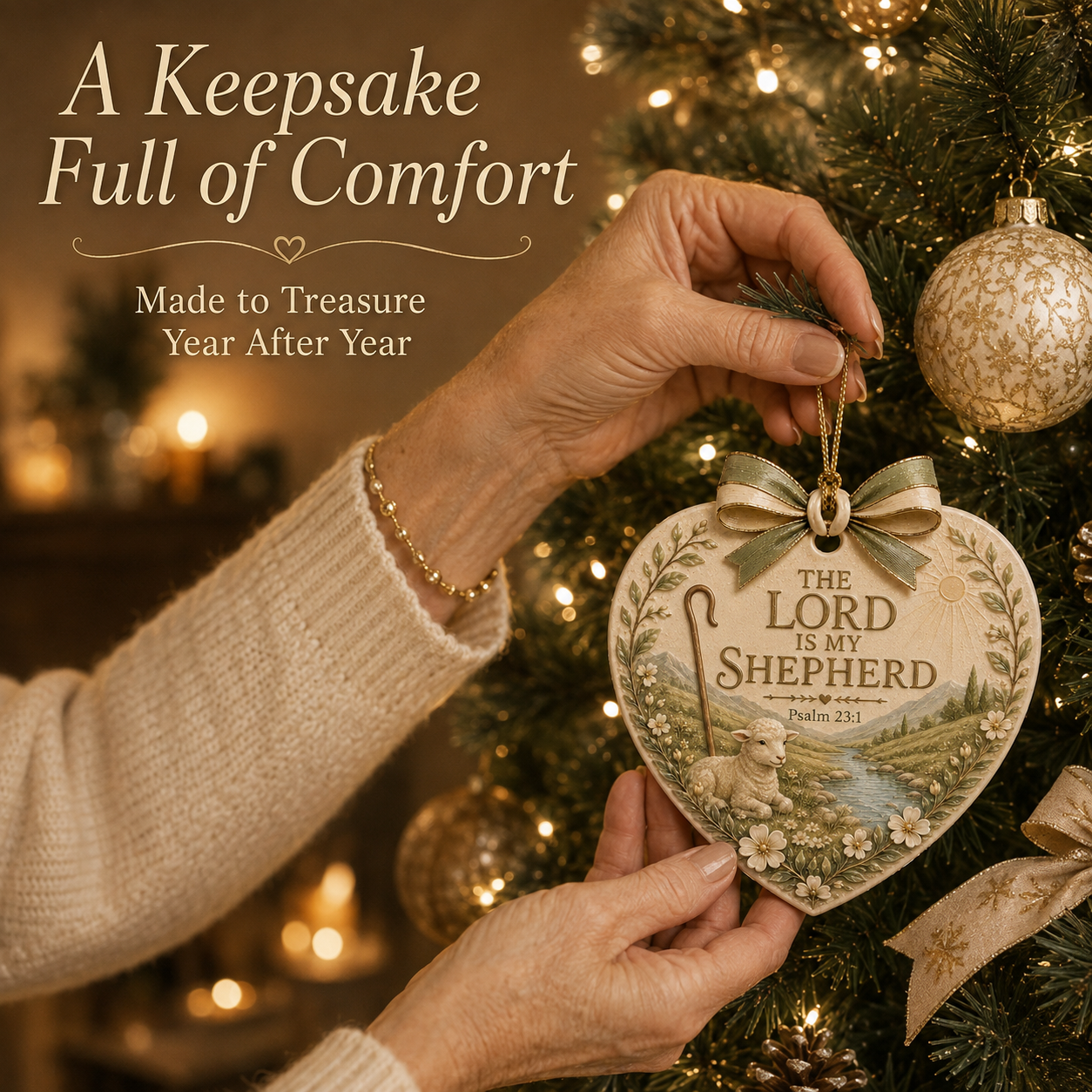 ✝️ Christian Faith x Christmas Ornament-HandPrint