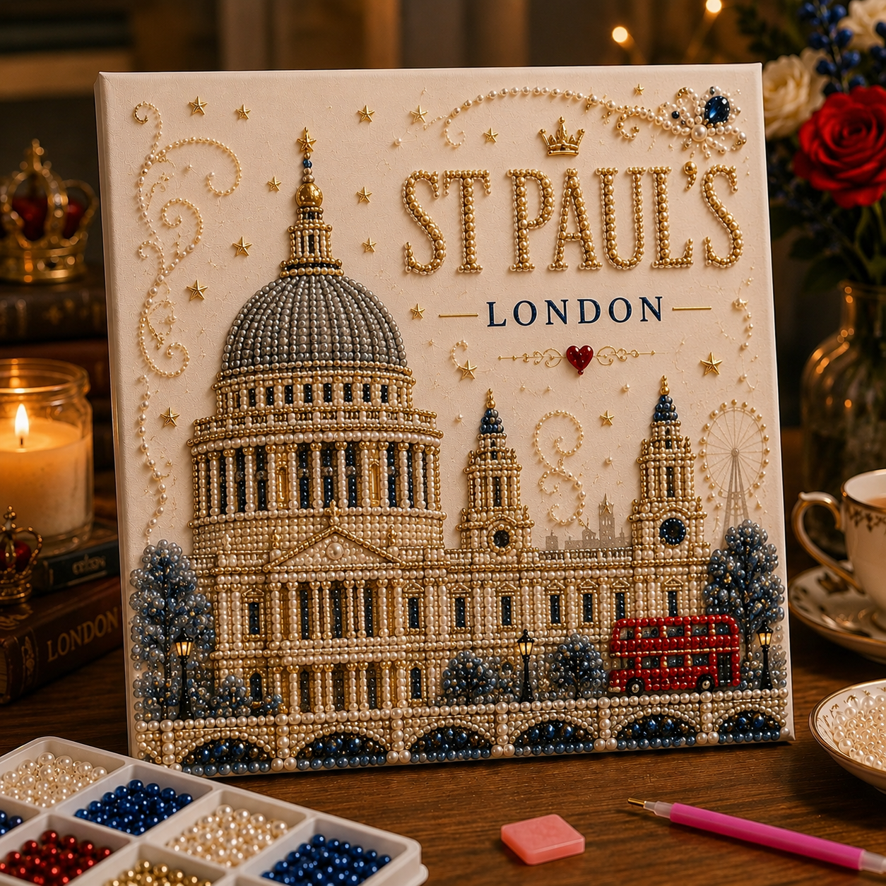 🇬🇧 British Landmarks Pearl Art DIY Kit-HandPrint
